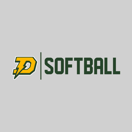 Midland Dow Chargers - Softball - Mascot with Divider &amp; Softball Text