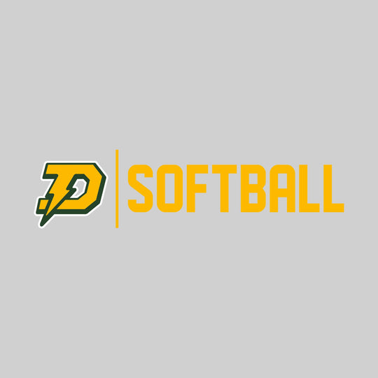 Midland Dow Chargers - Softball - Mascot with Divider &amp; Softball Text