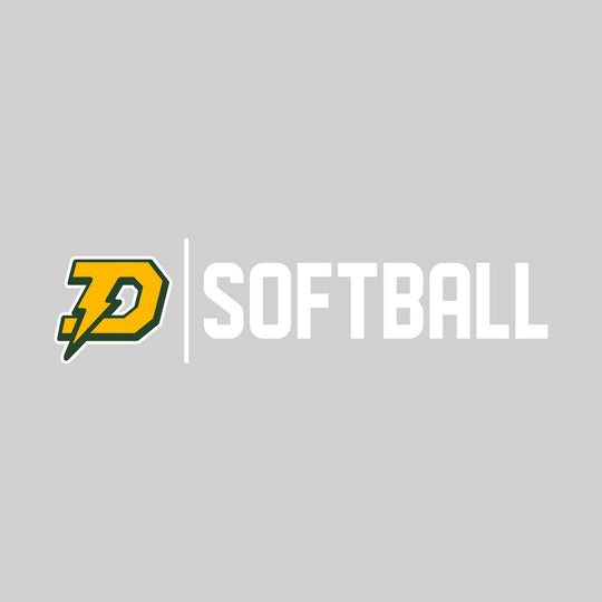 Midland Dow Chargers - Softball - Mascot with Divider &amp; Softball Text