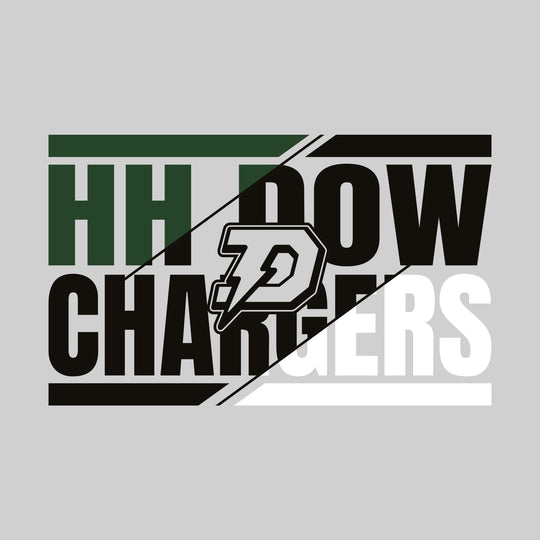Midland Dow Chargers - Spirit Wear - 3-Color Diagonal Split