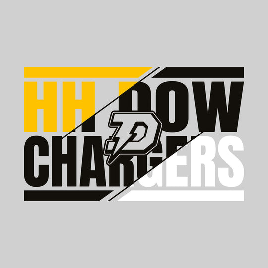 Midland Dow Chargers - Spirit Wear - 3-Color Diagonal Split