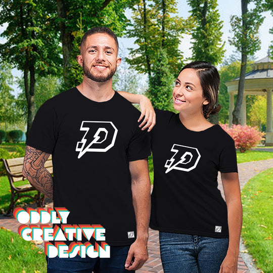 Midland Dow Chargers - Spirit Wear - Black & White - D Logo