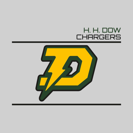 Midland Dow Chargers - Spirit Wear - Bracketed Mascot with Upper Right School Name