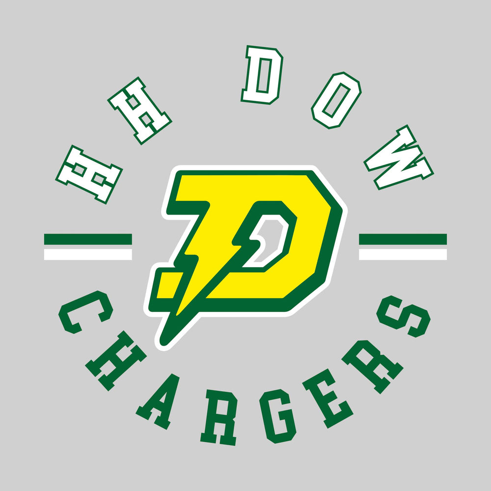 Midland Dow Chargers - Spirit Wear - Circular Text with Mascot