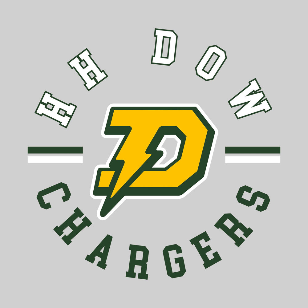Midland Dow Chargers - Spirit Wear - Circular Text with Mascot