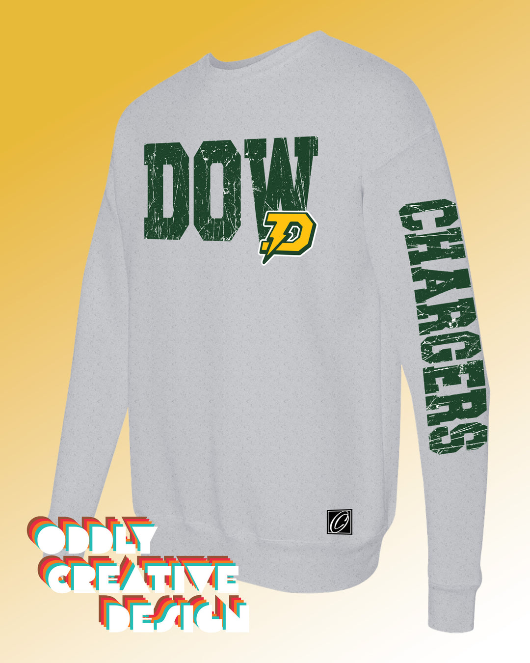 School Acronym with Mascot - Distressed - with Sleeve Print