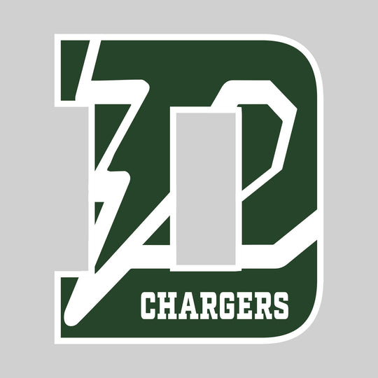 Midland Dow Chargers - Spirit Wear - D with Inset Mascot and Mascot Name