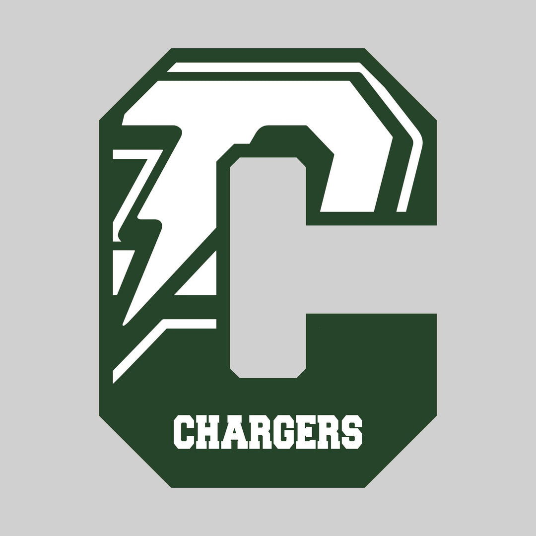 Midland Dow Chargers - Spirit Wear - Oversized Letter with Mascot Inset