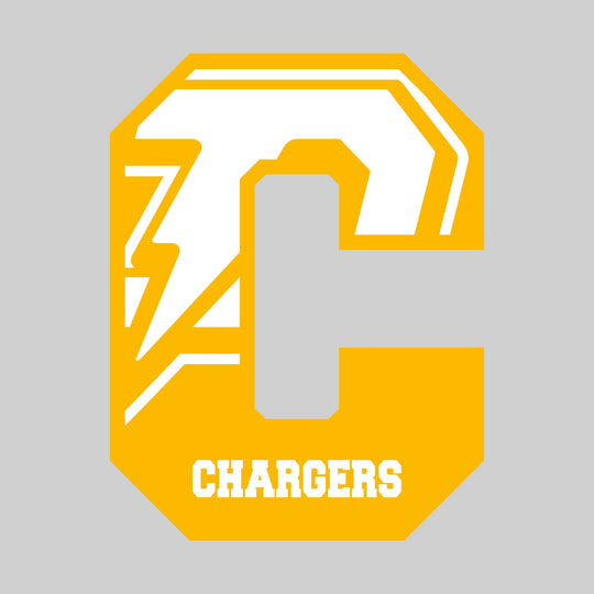 Midland Dow Chargers - Spirit Wear - Oversized Letter with Mascot Inset