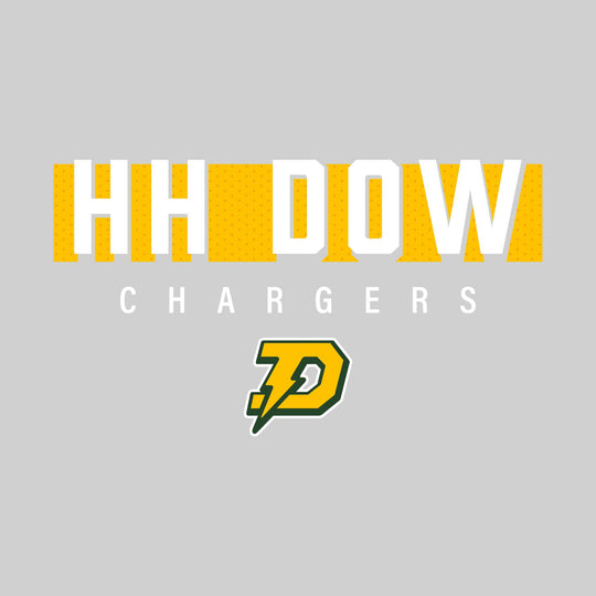 Midland Dow Chargers - Spirit Wear - School Name with Cutout Shadow and Mascot