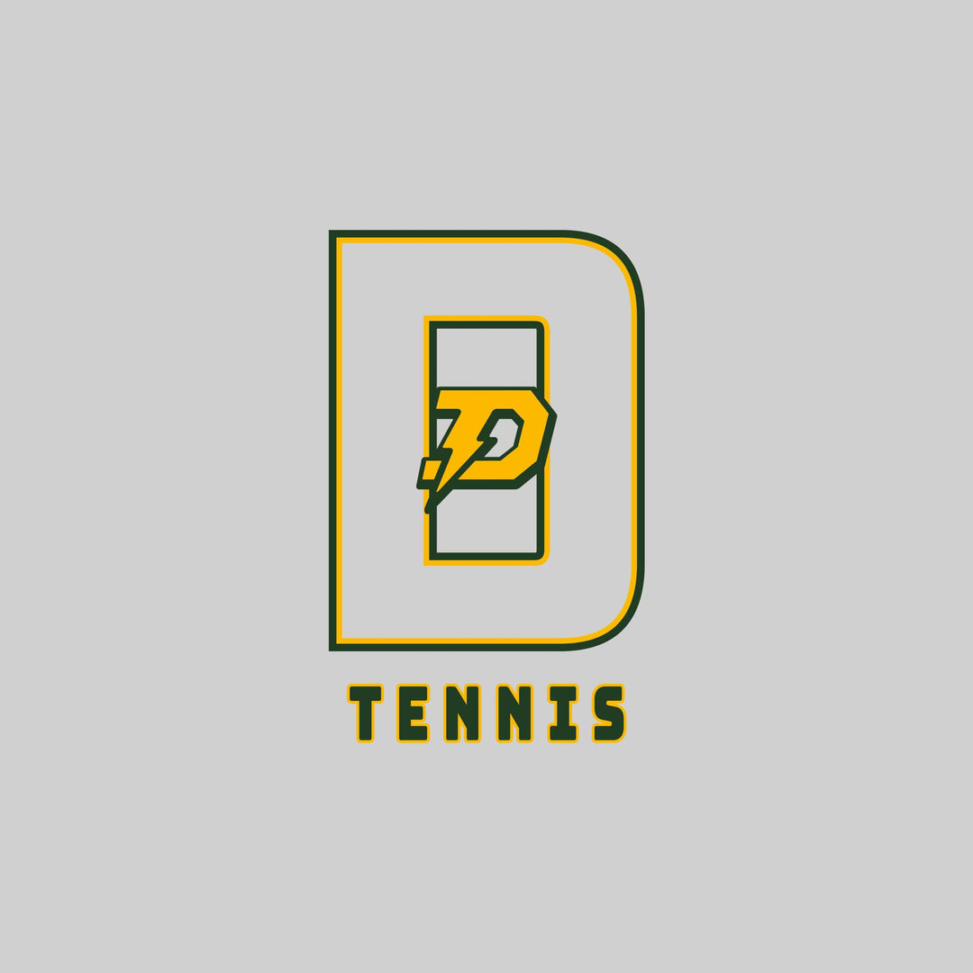 Midland Dow Chargers - Tennis - Outlined Letters Over Tennis