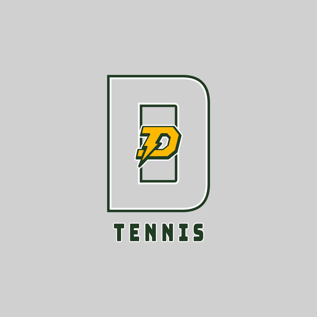 Midland Dow Chargers - Tennis - Outlined Letters Over Tennis