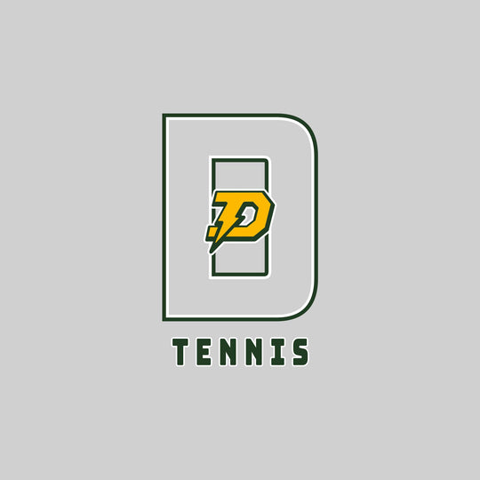 Midland Dow Chargers - Tennis - Outlined Letters Over Tennis