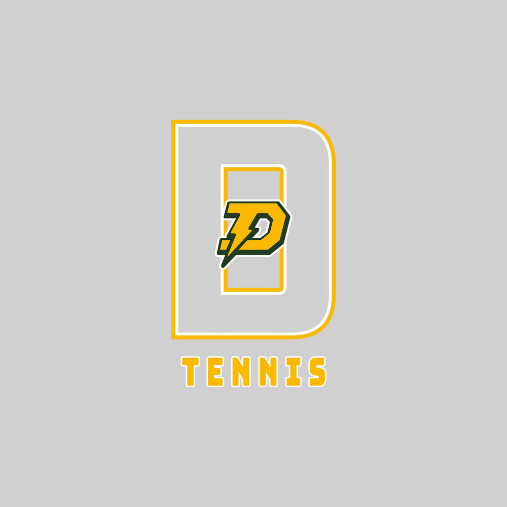 Midland Dow Chargers - Tennis - Outlined Letters Over Tennis