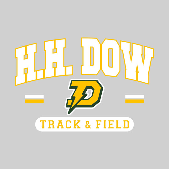 Midland Dow Chargers - Track &amp; Field - Arched School Name Over Mascot with School Color Bars