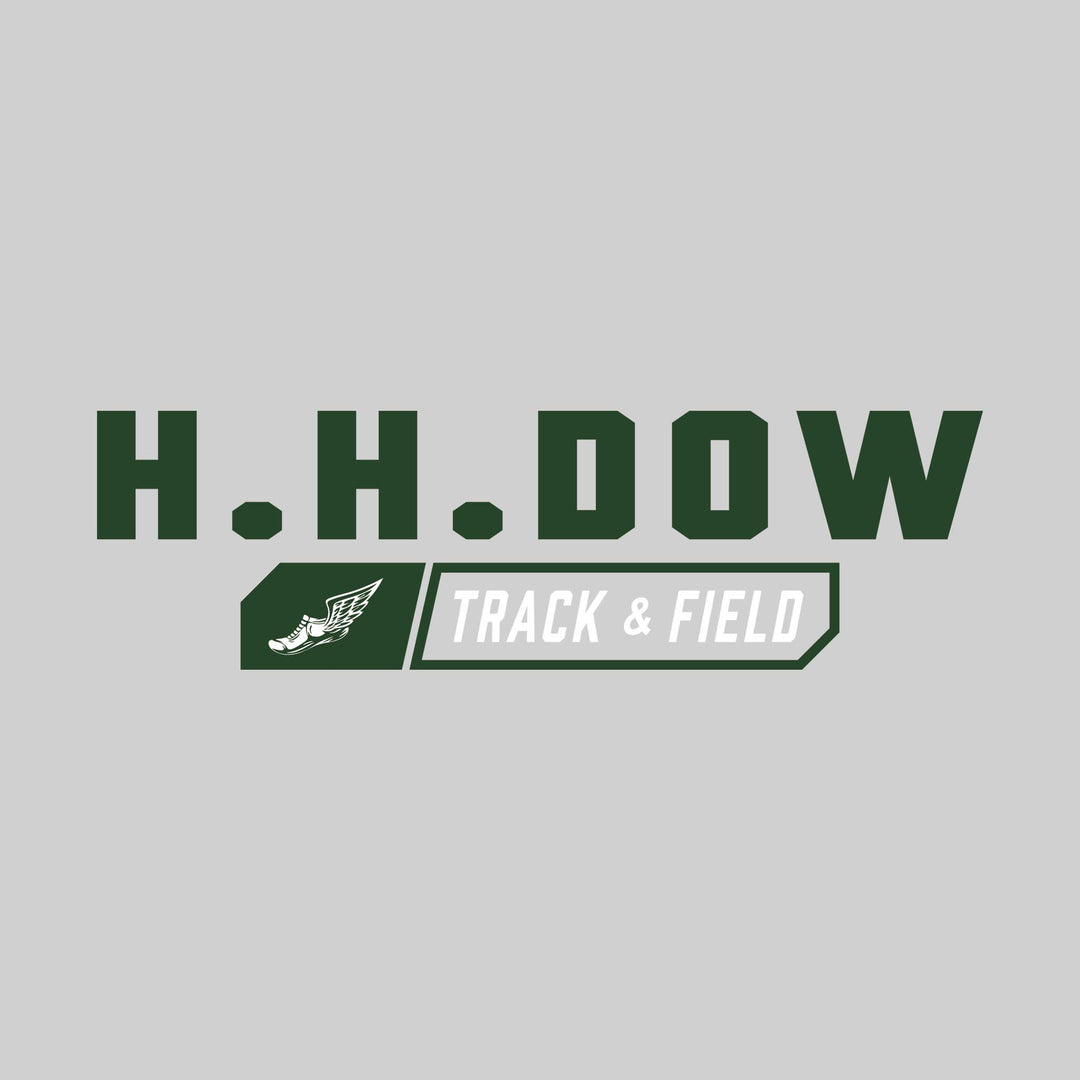 Midland Dow Chargers - Track &amp; Field - School Name with Track &amp; Field and Winged Shoe