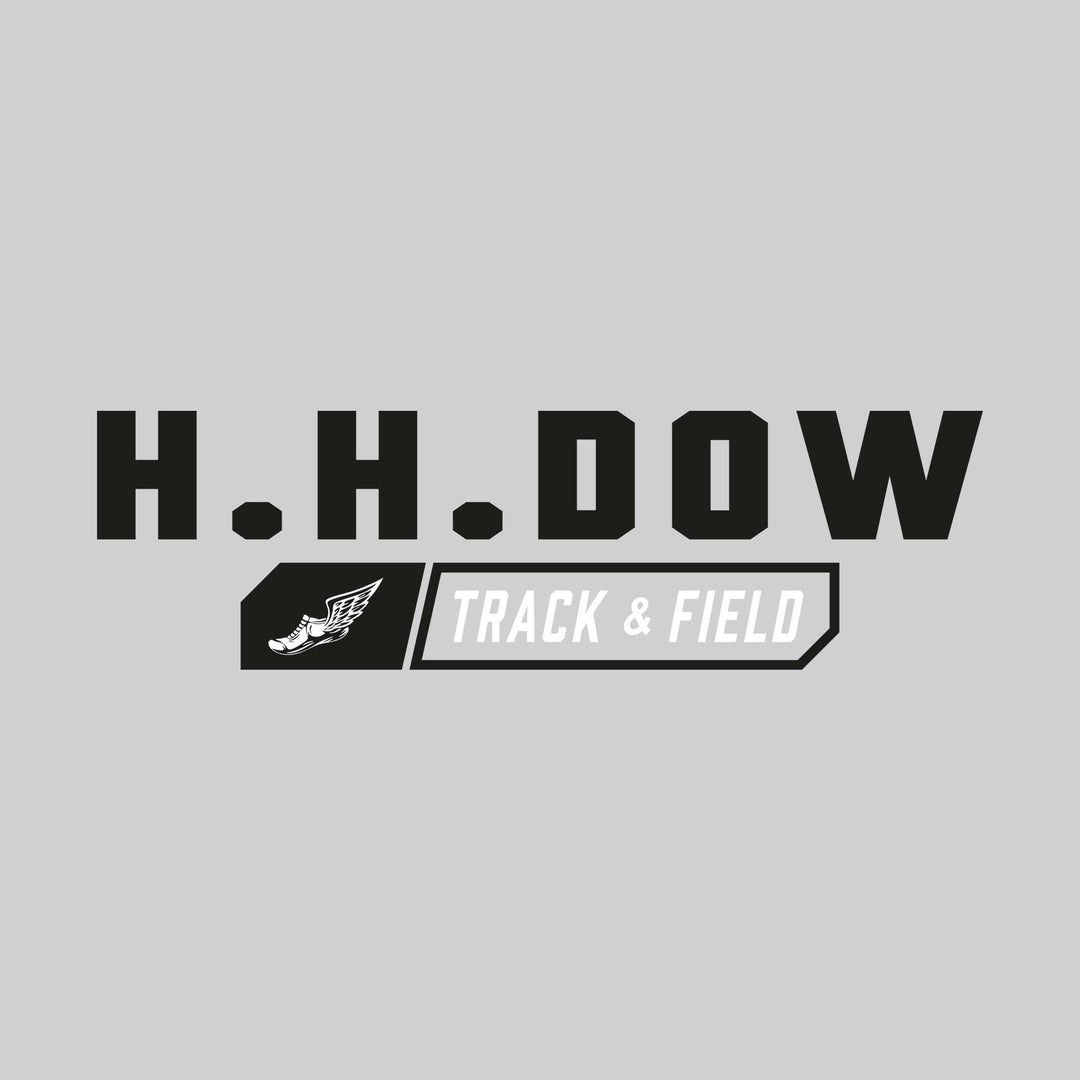 Midland Dow Chargers - Track &amp; Field - School Name with Track &amp; Field and Winged Shoe