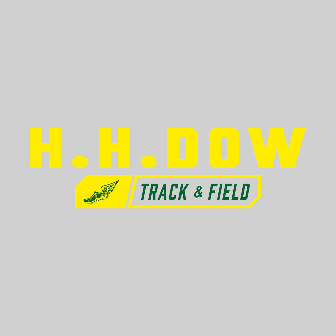 Midland Dow Chargers - Track & Field - School Name with Track & Field and Winged Shoe