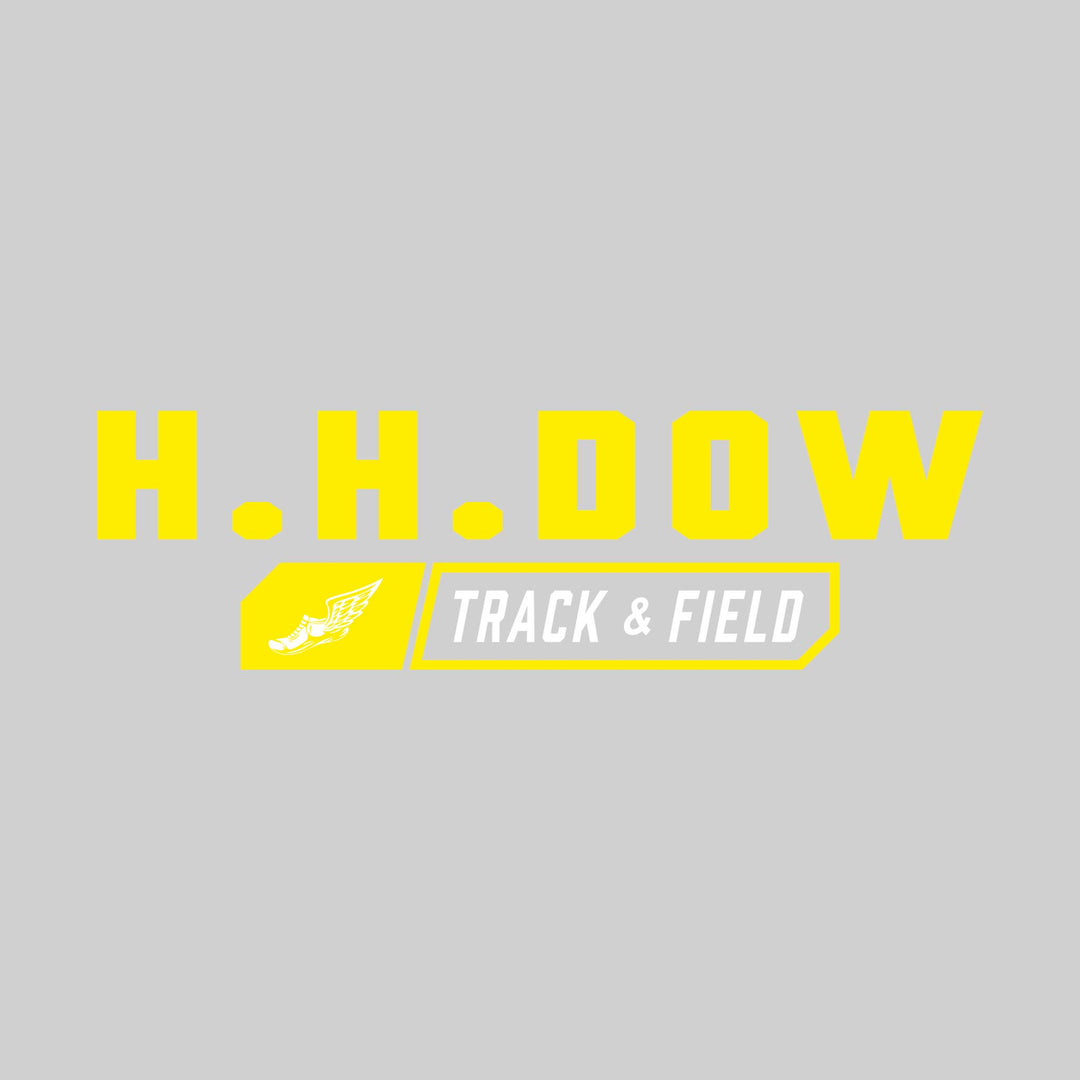 Midland Dow Chargers - Track & Field - School Name with Track & Field and Winged Shoe