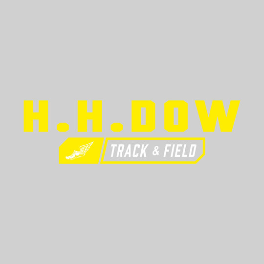 Midland Dow Chargers - Track & Field - School Name with Track & Field and Winged Shoe
