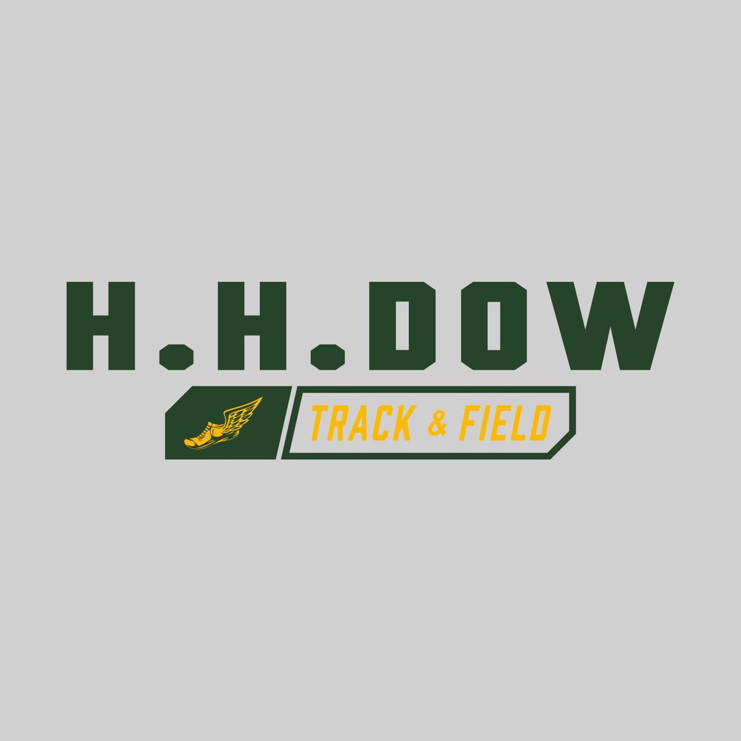 Midland Dow Chargers - Track &amp; Field - School Name with Track &amp; Field and Winged Shoe
