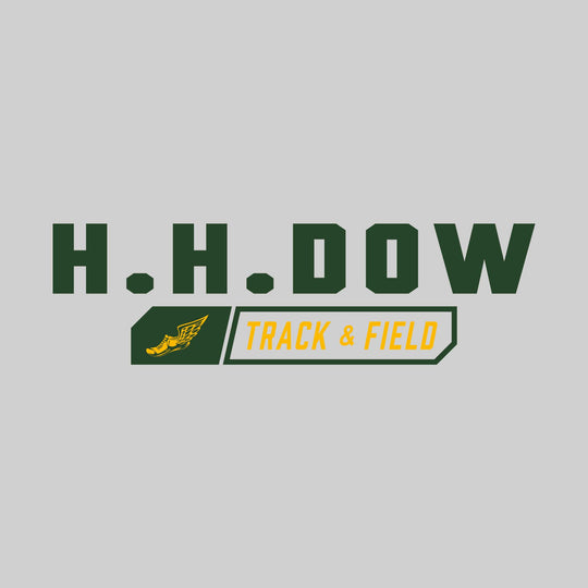 Midland Dow Chargers - Track &amp; Field - School Name with Track &amp; Field and Winged Shoe