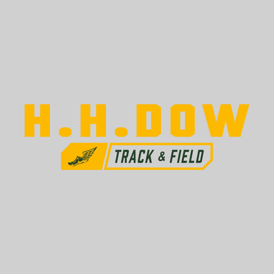 Midland Dow Chargers - Track &amp; Field - School Name with Track &amp; Field and Winged Shoe
