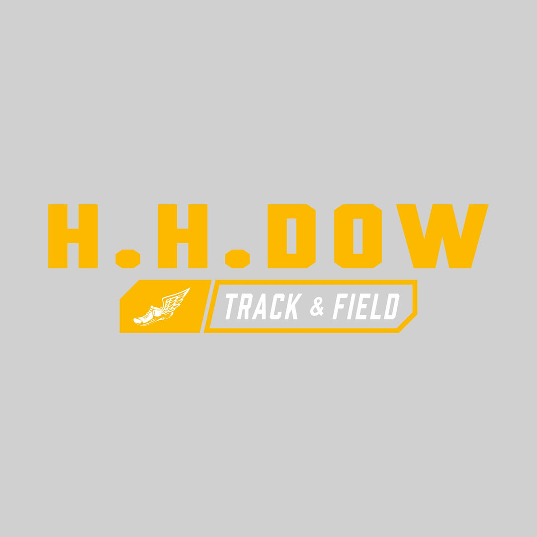 Midland Dow Chargers - Track &amp; Field - School Name with Track &amp; Field and Winged Shoe