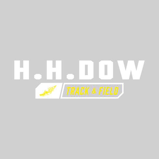 Midland Dow Chargers - Track & Field - School Name with Track & Field and Winged Shoe