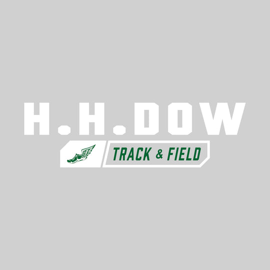 Midland Dow Chargers - Track & Field - School Name with Track & Field and Winged Shoe