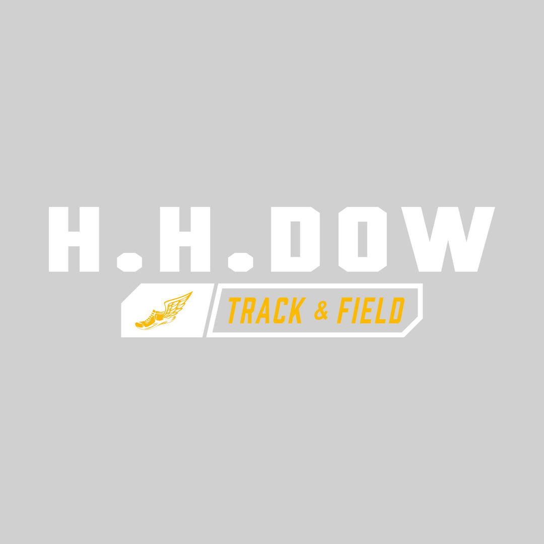 Midland Dow Chargers - Track &amp; Field - School Name with Track &amp; Field and Winged Shoe