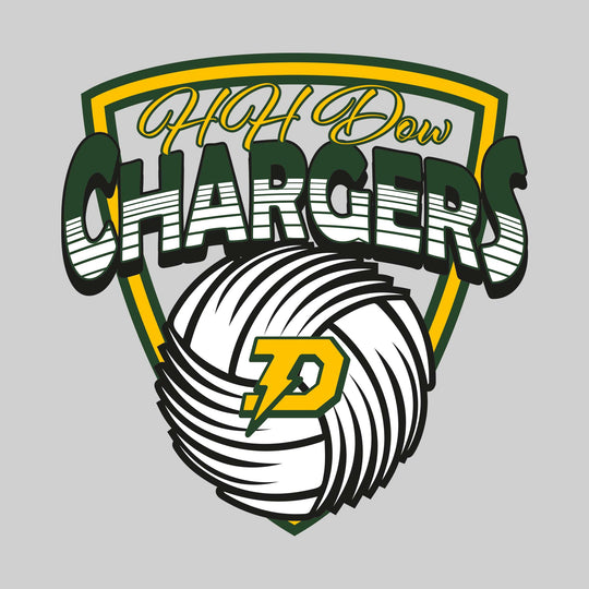 Midland Dow Chargers - Volleyball - Shield with Volleyball