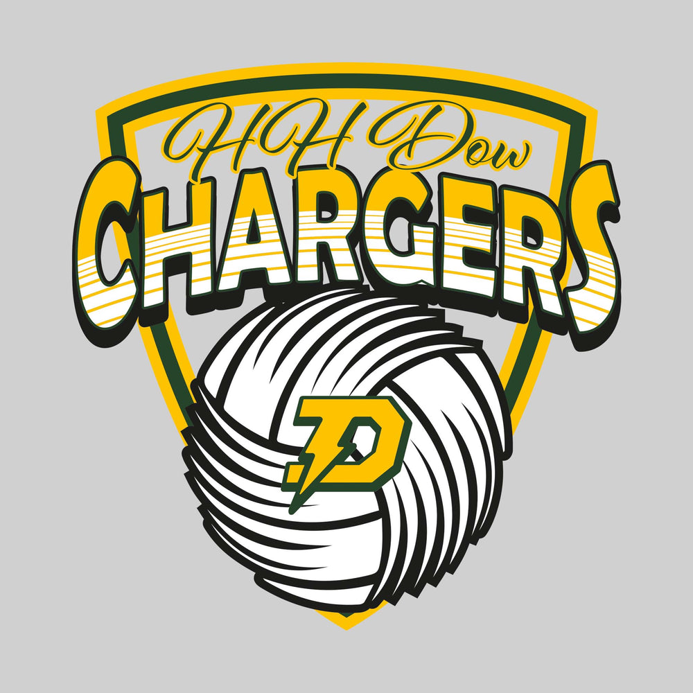 Midland Dow Chargers - Volleyball - Shield with Volleyball