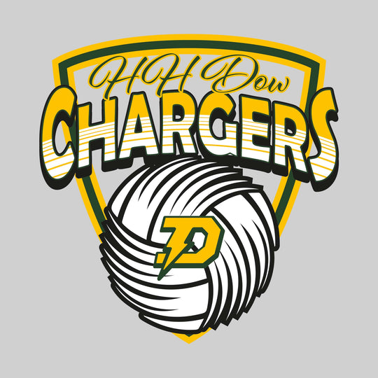 Midland Dow Chargers - Volleyball - Shield with Volleyball