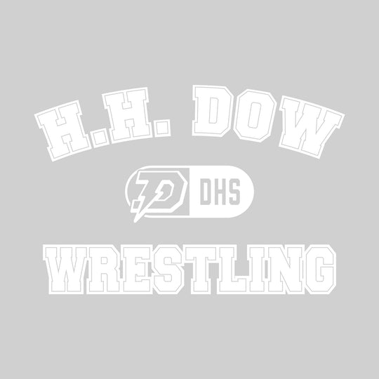 Midland Dow Chargers - Wrestling - Arched School Name with Mascot and DHS