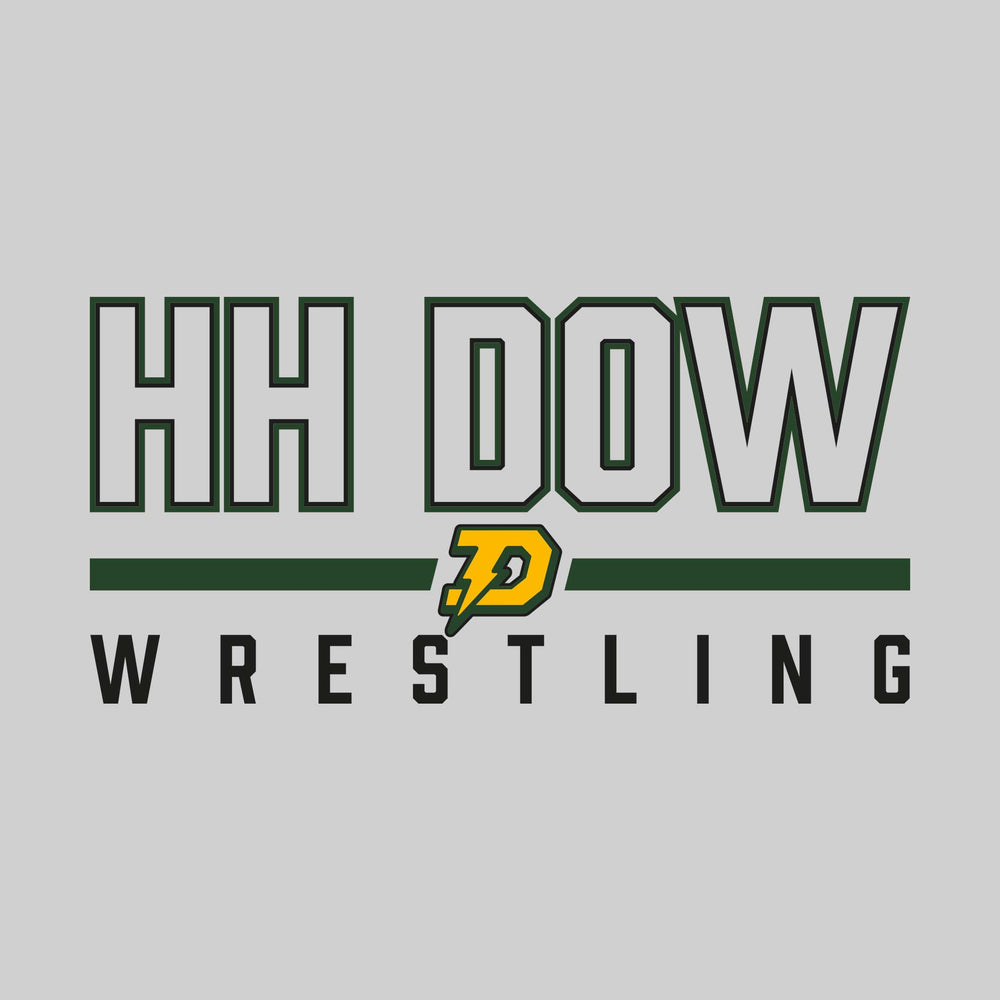 Midland Dow Chargers - Wrestling - Outlined School Name with Mascot