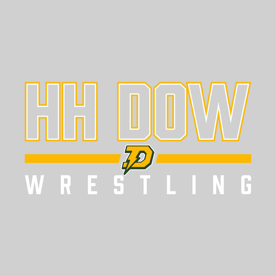 Midland Dow Chargers - Wrestling - Outlined School Name with Mascot