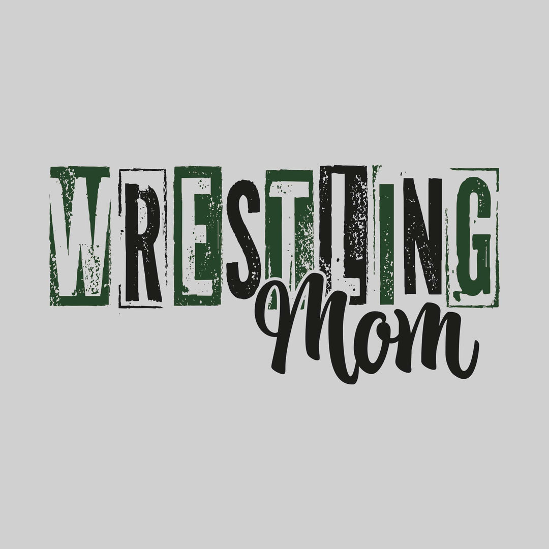 Midland Dow Chargers - Wrestling - Wrestling Mom - Eroded Stenciled Letters