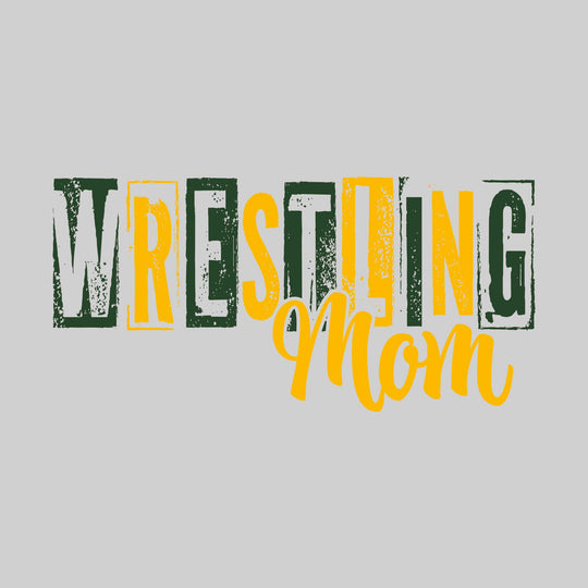 Midland Dow Chargers - Wrestling - Wrestling Mom - Eroded Stenciled Letters