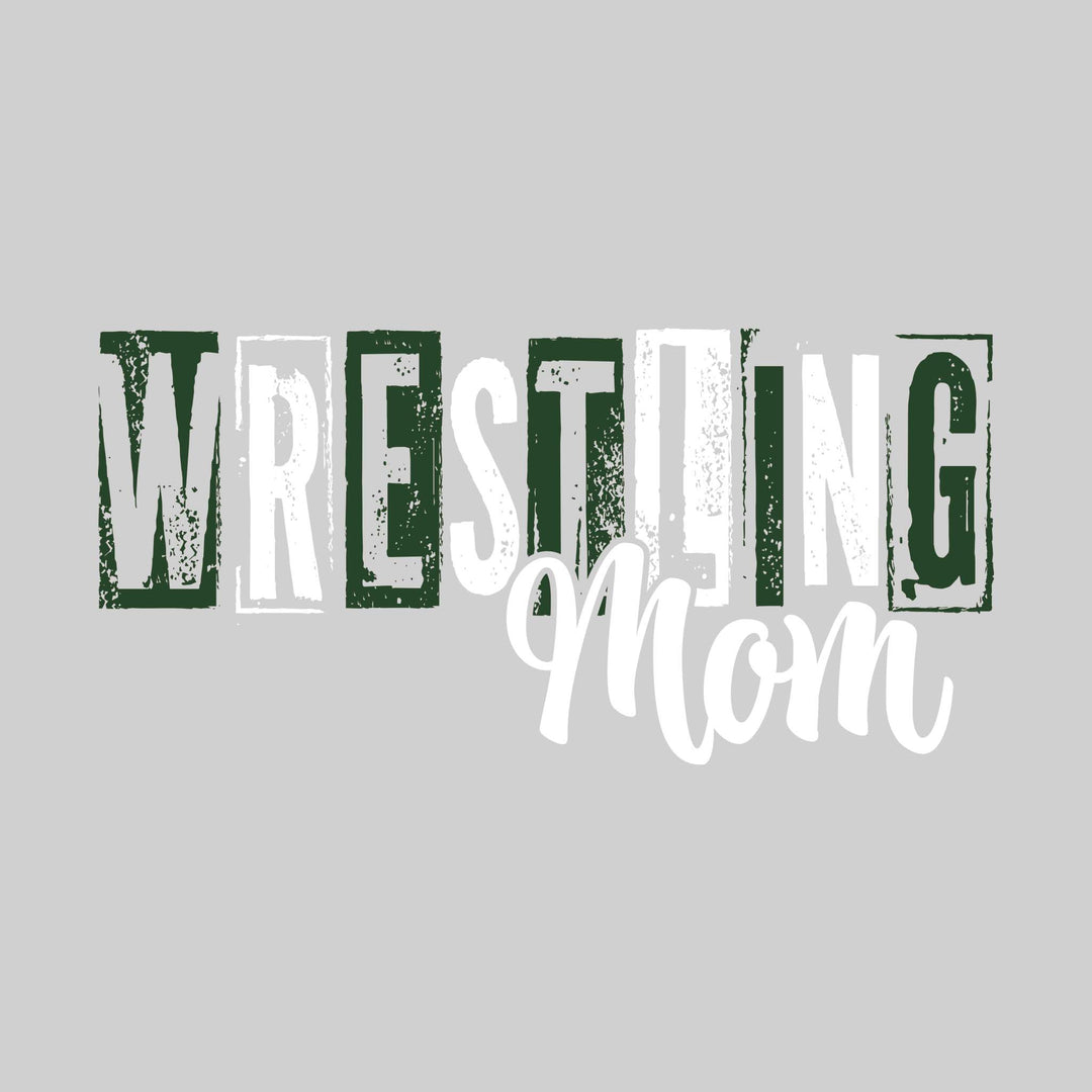 Midland Dow Chargers - Wrestling - Wrestling Mom - Eroded Stenciled Letters
