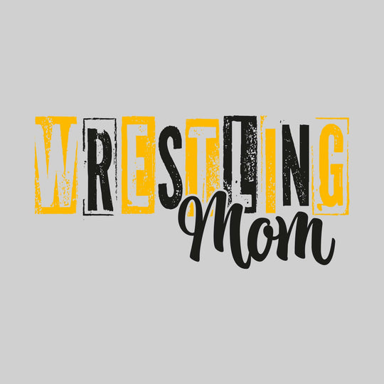 Midland Dow Chargers - Wrestling - Wrestling Mom - Eroded Stenciled Letters
