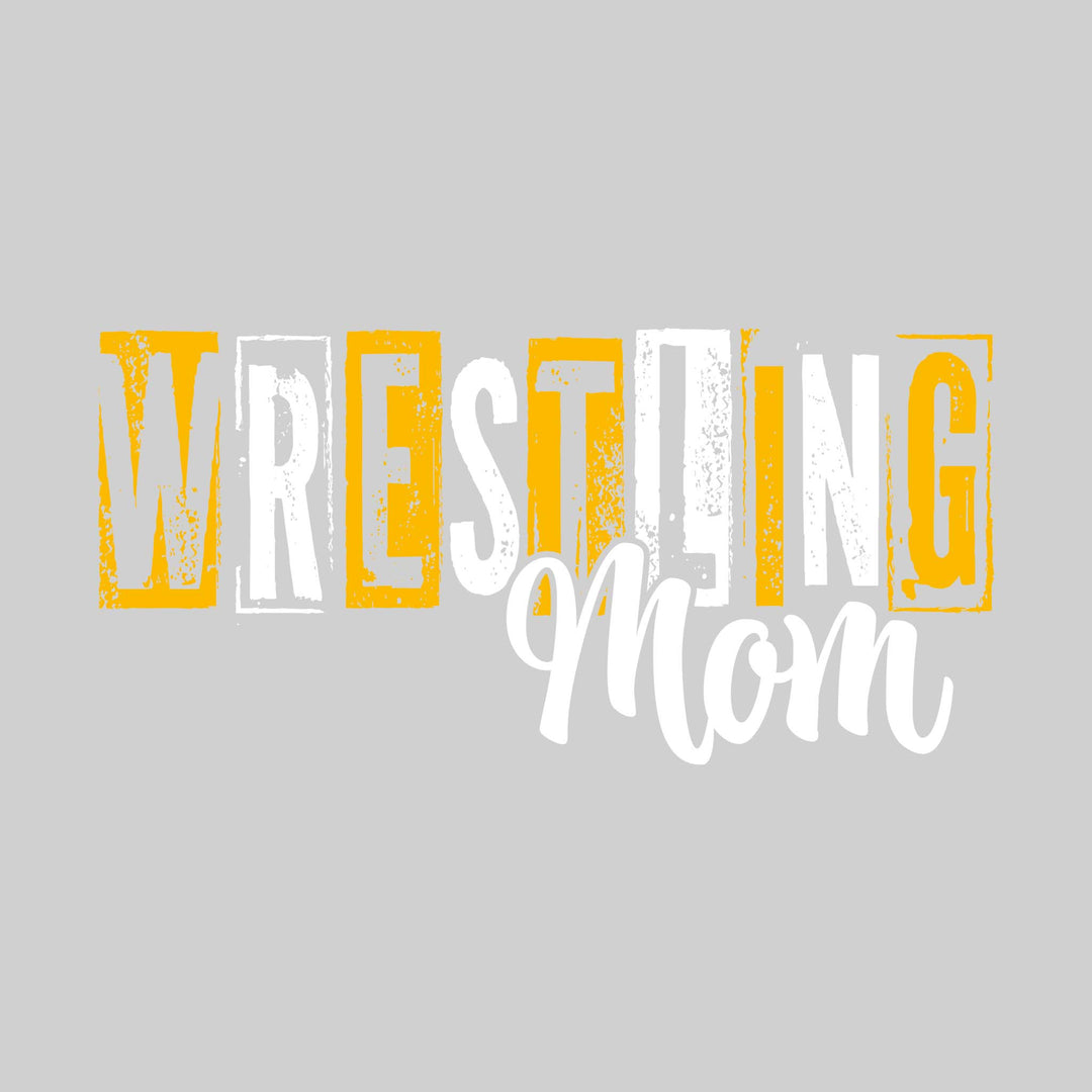 Midland Dow Chargers - Wrestling - Wrestling Mom - Eroded Stenciled Letters