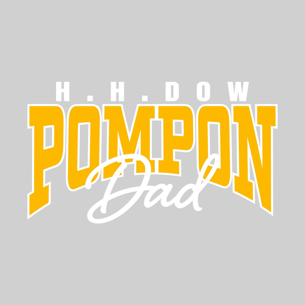 Midland Dow Chargers - Poms - HH Dow Pompon Dad - Arched Text