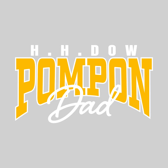 Midland Dow Chargers - Poms - HH Dow Pompon Dad - Arched Text