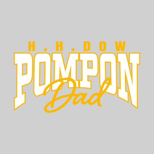 Midland Dow Chargers - Poms - HH Dow Pompon Dad - Arched Text