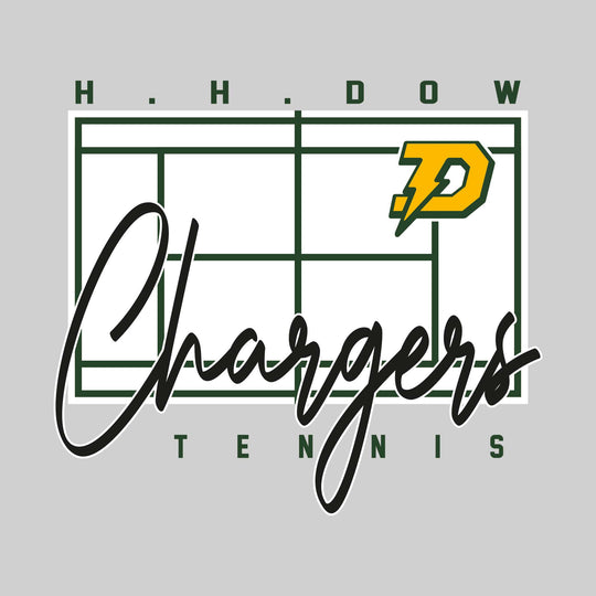 Midland Dow Chemics - Tennis - Tennis Court with School Name and Mascot