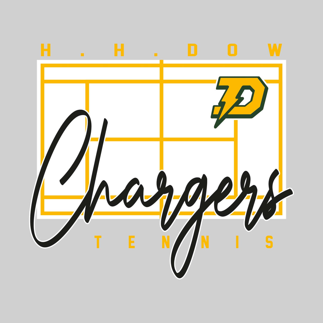 Midland Dow Chemics - Tennis - Tennis Court with School Name and Mascot
