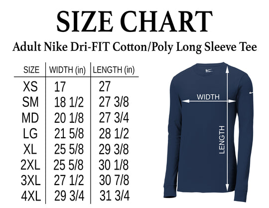 Adult - John Glenn Bobcats Varity Boys Tennis - 2026 - Nike Dri-FIT Cotton-Poly Long Sleeve Tee