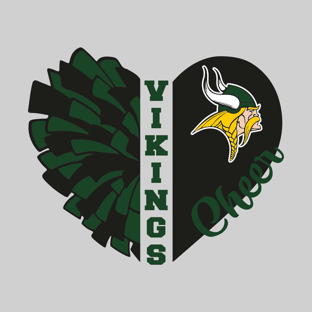 Northeast Middle School - Cheer - Cheer Heart with Mascot