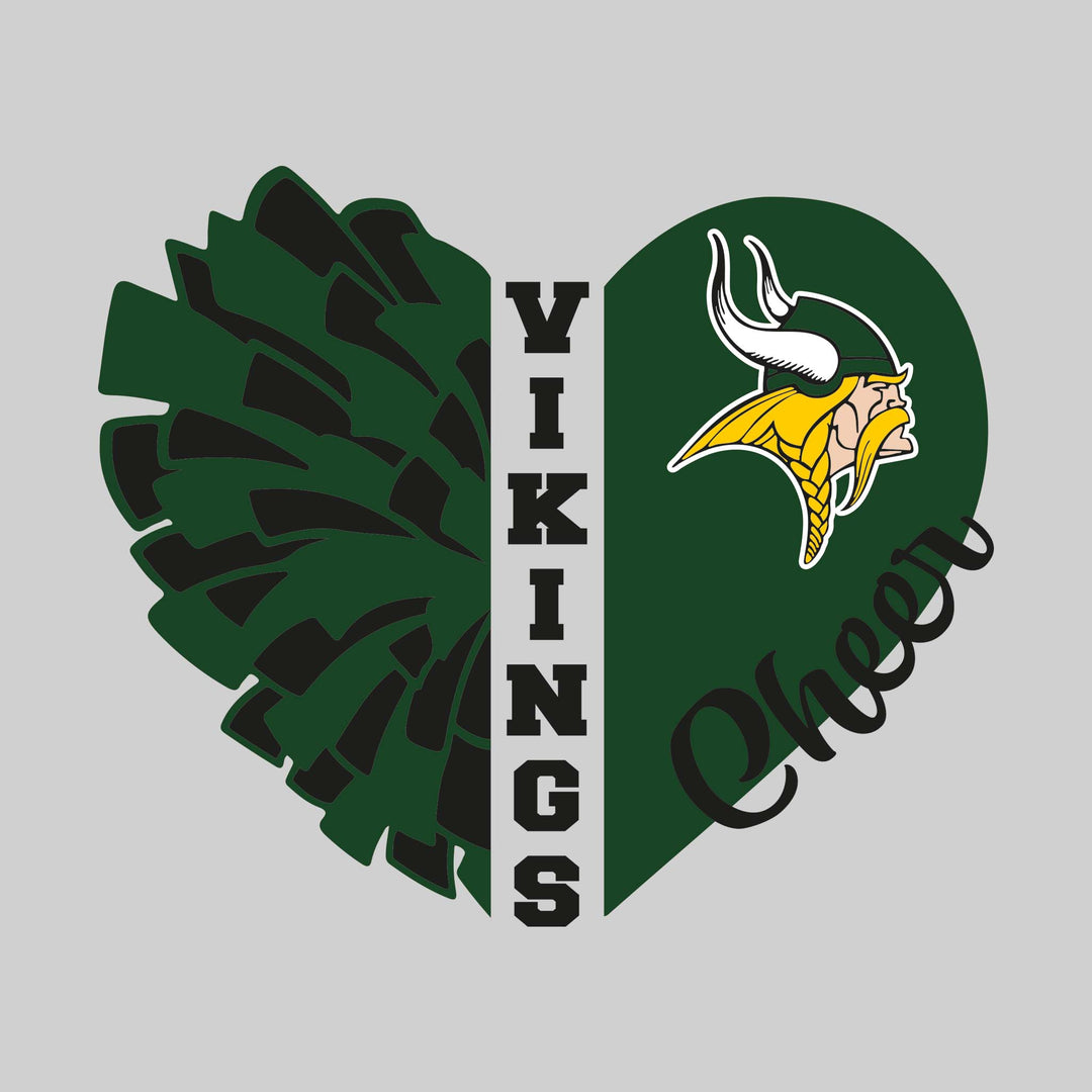 Northeast Middle School - Cheer - Cheer Heart with Mascot